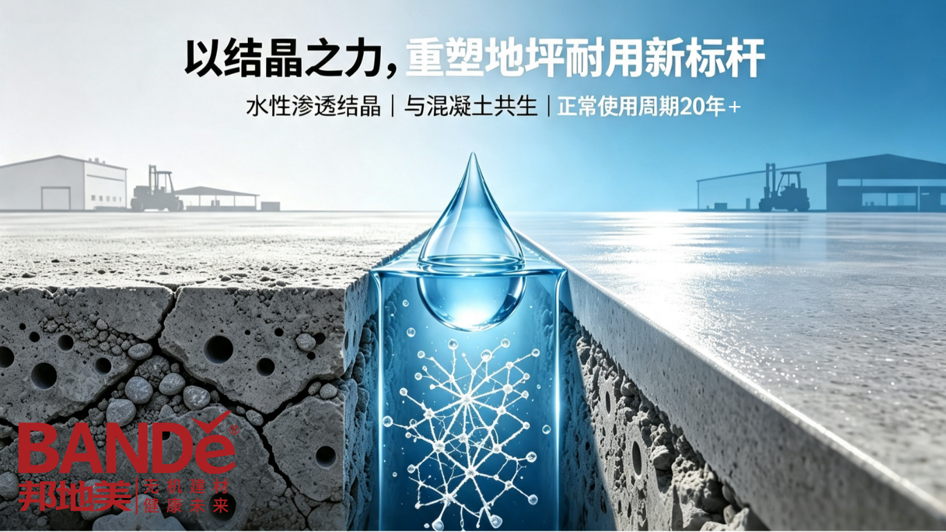 BANDě邦地美®水晶地坪液体硬化剂： 以结晶之力，重塑地坪耐用新标杆